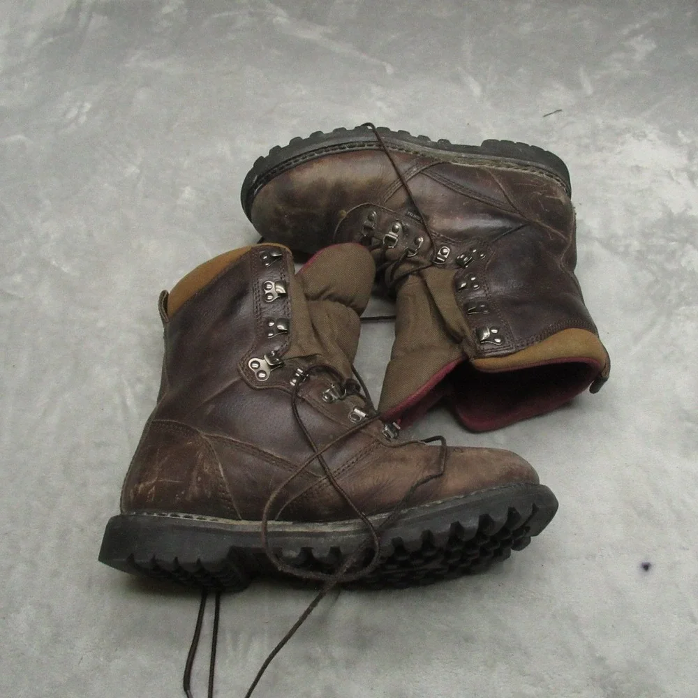 Cabelas Mens 9 EE Hunting Boots Brown Gore Tex Leather Waterfowl Work Iron Ridge